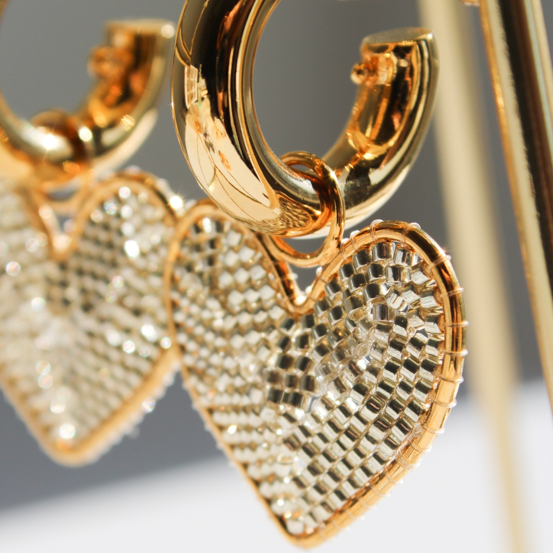 Woven heart silver